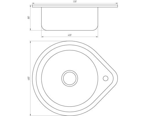 Мойка кухонная Mira MR 530 D Decor