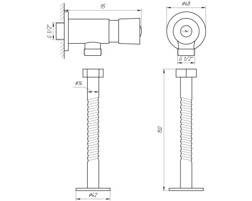 Кран-дозатор для писсуара Solomon GDU-102 (5202)