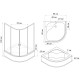 Душевая кабина полукруглая WARTA H90ТS (H90Т) BRAVO (2уп.)