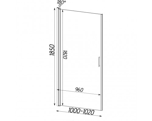 Душевые двери PROSNA 100TCW.Line (100W.Line) BRAVO (1уп.)