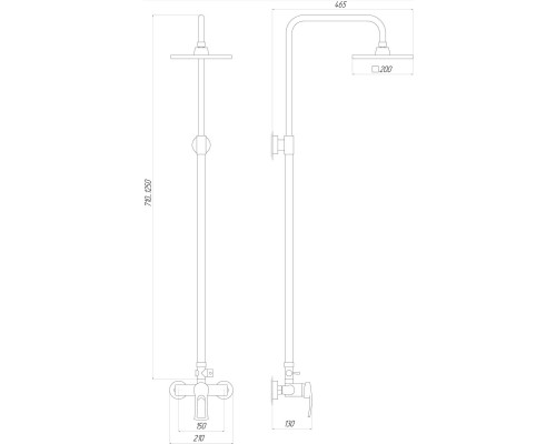 Душевая система Globus Lux SEVA GLSV-0088