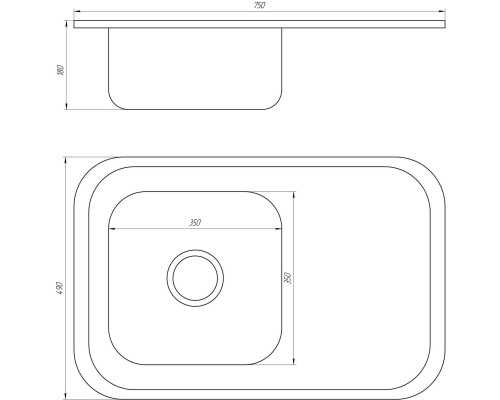 Мойка кухонная Mira MR 7549 D Decor