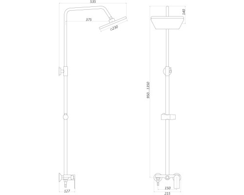 Душова система Globus Lux LAGUNA GLA-0005N-10-BB