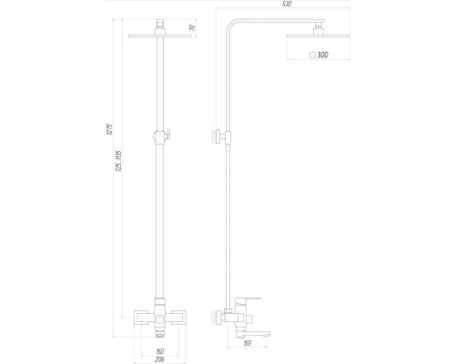 Душевая система Globus Lux MILANO DS0026