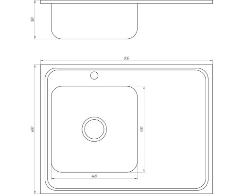 Мойка кухонная Mira MR 8060 L D Decor Left