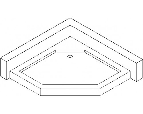 Душевой поддон пятиугольный WIEPRZ PL90F BRAVO (1уп.)
