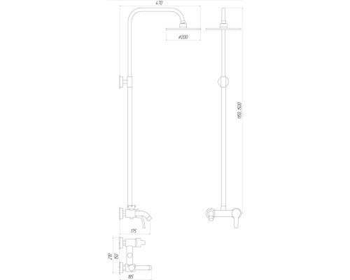 Душевая система Globus Lux SOLLY VAN-GLSO-0001