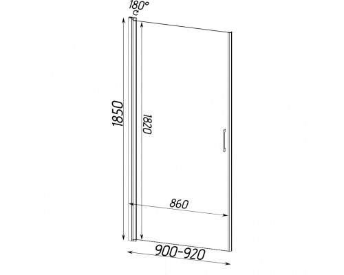 Душевые двери PROSNA 90TCW.Line (90W.Line) BRAVO (1уп.)