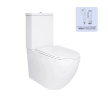 Компакт Jay Ultra Quiet 640x360x835 мм, White, з сидінням Slim Duroplast/ Soft-close/ Quick Release QT07222175TW Qtap