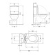 Компакт Jay Ultra Quiet 640x360x835 мм, White, з сидінням Slim Duroplast/ Soft-close/ Quick Release QT07222175TW Qtap