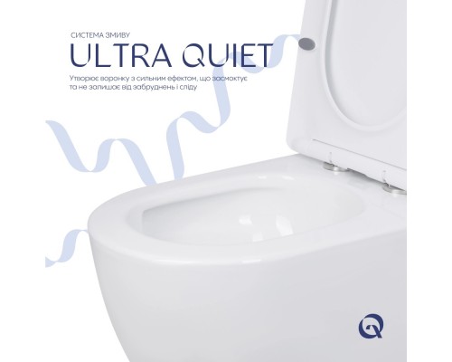 Компакт Jay Ultra Quiet 640x360x835 мм, White, з сидінням Slim Duroplast/ Soft-close/ Quick Release QT07222175TW Qtap