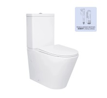 Компакт Swan Ultra Quiet 640x360x835 мм, White, з сидіннмя Slim Duroplast/ Soft-close/ Quick Release QT16222182TW Qtap