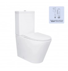 Компакт Swan Ultra Quiet 640x360x835 мм, White, з сидіннмя Slim Duroplast/ Soft-close/ Quick Release QT16222182TW Qtap