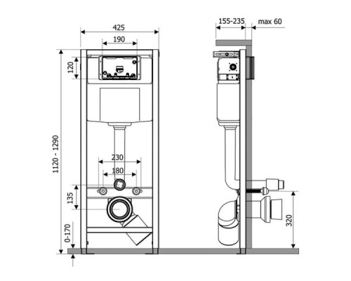 Инсталляция Qtap Nest QT0133M425