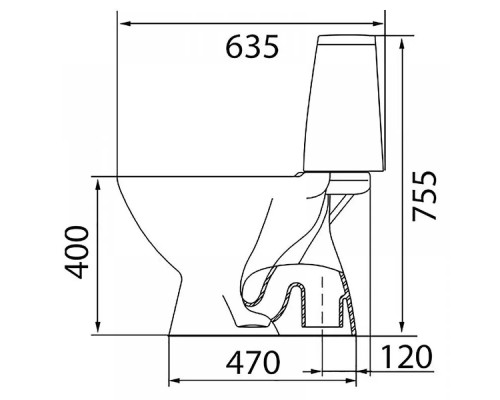 Компакт вертикальний Kolo Runa нижній сидіння Дюропласт