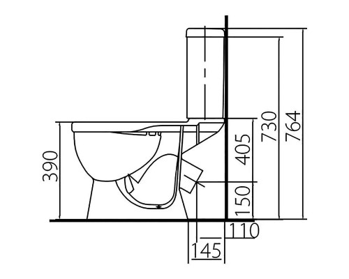 Компакт Kolo ANTYSPLASH кос.3/6 поліпропілен