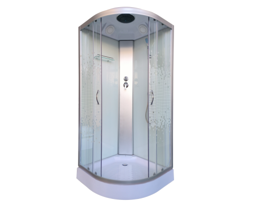 Гідробокс 61 BF RC White Puzzle 90х90х210 з мілким піддоном