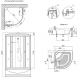 Гидробокс Lidz TANI SB90x90.SAT.HIGH.FR без форсунок