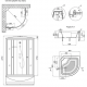 Гідробокс Lidz TANI SB90x90.SAT.HIGH.GR без форсунок