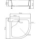 Душевой поддон полукруглый GORA RH90F (RH90) BRAVO