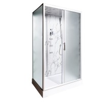 Гідробокс TKF 7715 Білий мармур WG 120х80x215 мілкий піддон