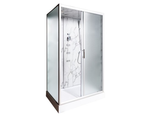 Гідробокс TKF 7715 Білий мармур WG 120х80x215 мілкий піддон