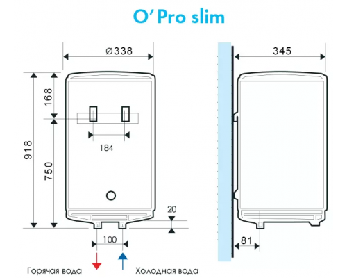 Бойлер ATLANTIC O'PRO SLIM PC 50