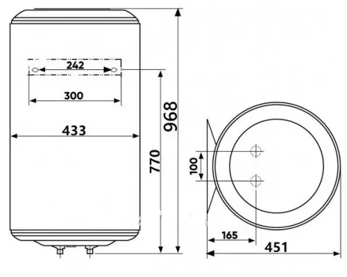 Бойлер Round Standart VMR 100 мокрый тэн