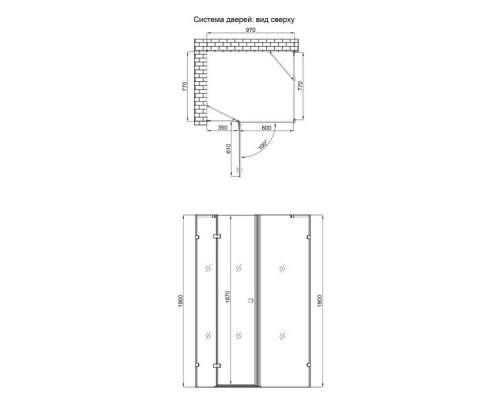 Душевая кабина QT CAPRICORN 100x80 без поддона