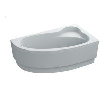 Ванна акрилова асиметрична GLORIA 160x90 R + ноги + екран під ванну