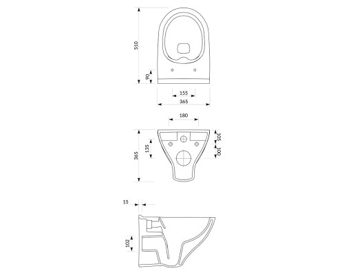 Унитаз Cersanit подвесной MILLE CLEAN ON +сид. SLIM LIFT