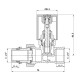 Кран вентильний прямий з американкою SOLOMON 1/2″ CHROM 1875 з ущільнювачем