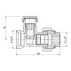 Кран для стального радиатора прямой буксовый SD FORTE 3/4 х 1/2 SF253W15