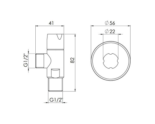 Кран приборный SD Forte 1/2" ручка "круг"