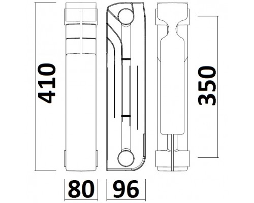 Радиатор биметаллический QUEEN THERM 350/96