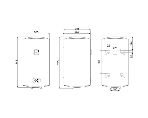 Бойлер Thermo Alliance D50V15Q1 Slim мокрый тэн