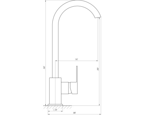 Кухонний змішувач Globus Lux Milano GLM-203SQ-FRANKE