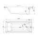 Ванна CERSANIT KORAT 160х70 акрил