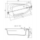 Ванна CERSANIT JOANNA New 160х95 левосторонняя акрил
