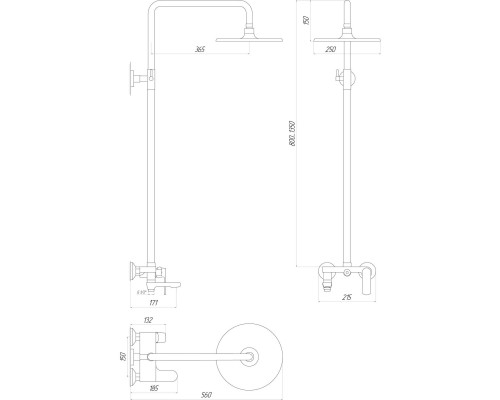 Душова система GLOBUS Lux GLA-0002N-10-BB