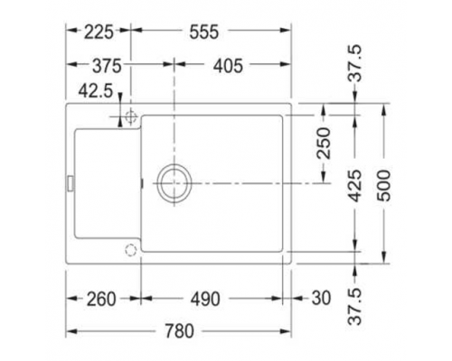 Мойка гранитная Argo MEGA 775*495*200