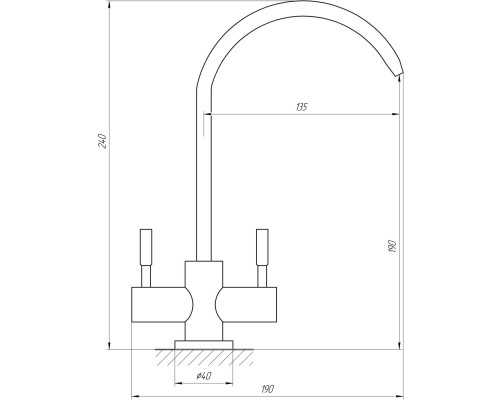 Кран для зворотного осмосу Globus Lux ALPEN SBT1-76A-BB