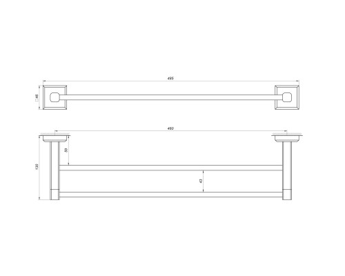 Держатель полотенец TOPAZ TKB 9911/45