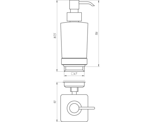 Дозатор жидкого мыла TOPAZ TKB 9933A-BL