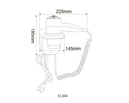 Фен HOTEC 12.204 ABS White