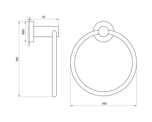 Держатель полотенец Globus Lux BS8407