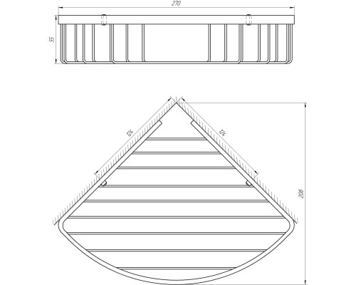 Полиця кутова TOPAZ 4114