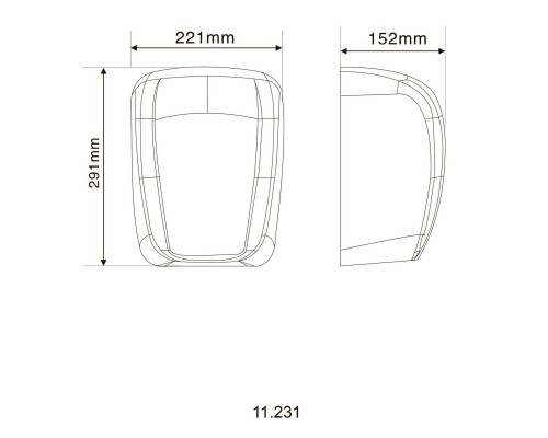 Сушарка для рук HOTEC 11.231 ABS White