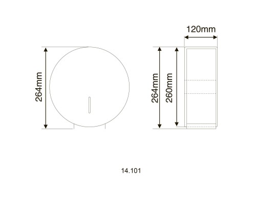 Диспенсер для туалетной бумаги HOTEC 14.101 Stainless Steel