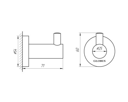 Крючек одинарный Globus Lux SS 8411